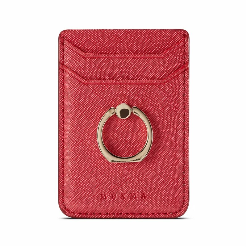 Marmurowe naklejki na telefon kieszonkowy uchwyt na telefon iPhone 12 12 Pro Redmi Note 9 Pro portfel ID naklejka moda damska Fundas: Red