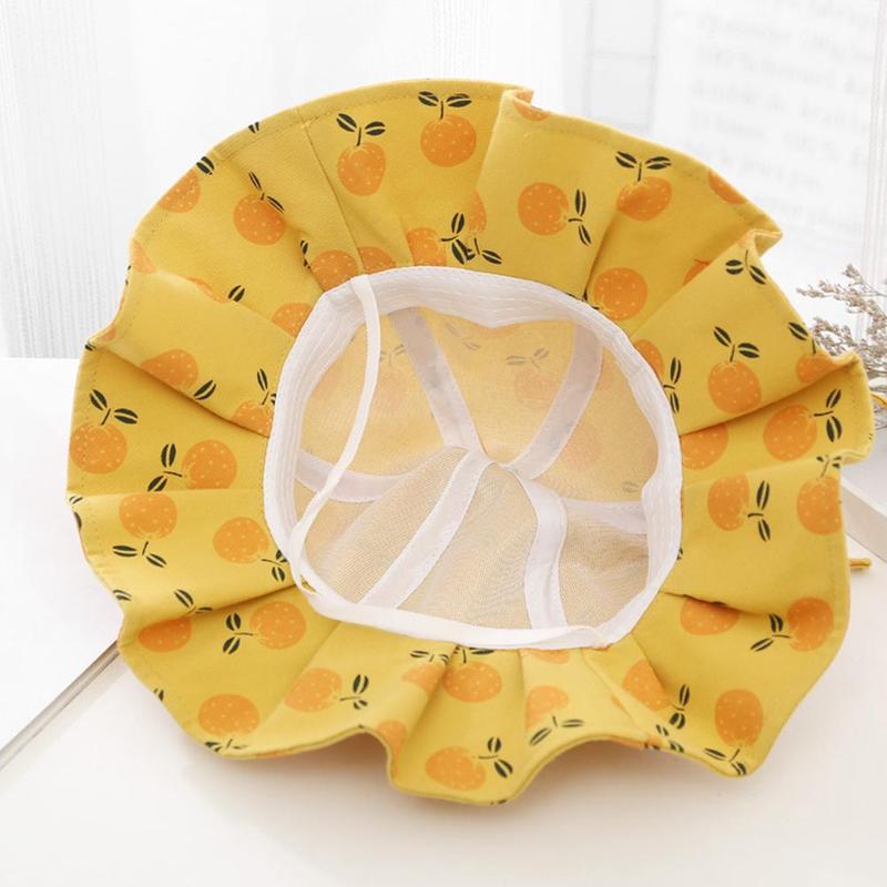 Lindo verano bebé niña sombrero de cubo impresión al aire libre Sombrero con lazo chica chicos, niños, bebés playa Sombrero de Panamá Intant sol V3O8