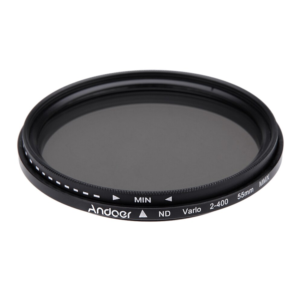 Andoer 52-82mm ND Fader Neutral Density Verstelbare ND2 om ND400 Variabele Filter Fotografie voor Canon Nikon DSLR camera