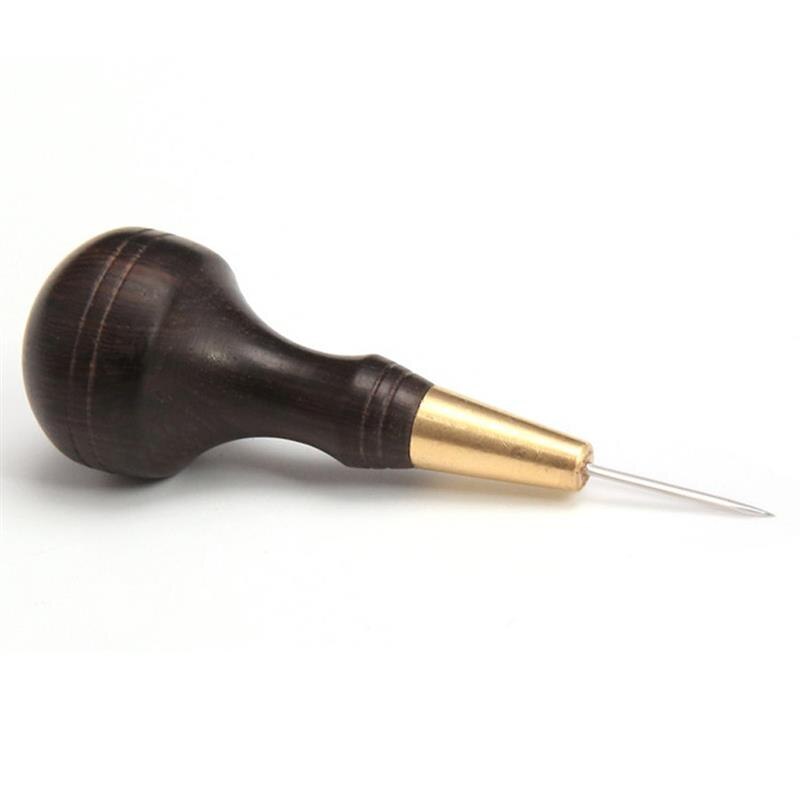 Diamond-shaped blade cutter sewing awl cutting leather wooden handle cutting leather craft sewing tool