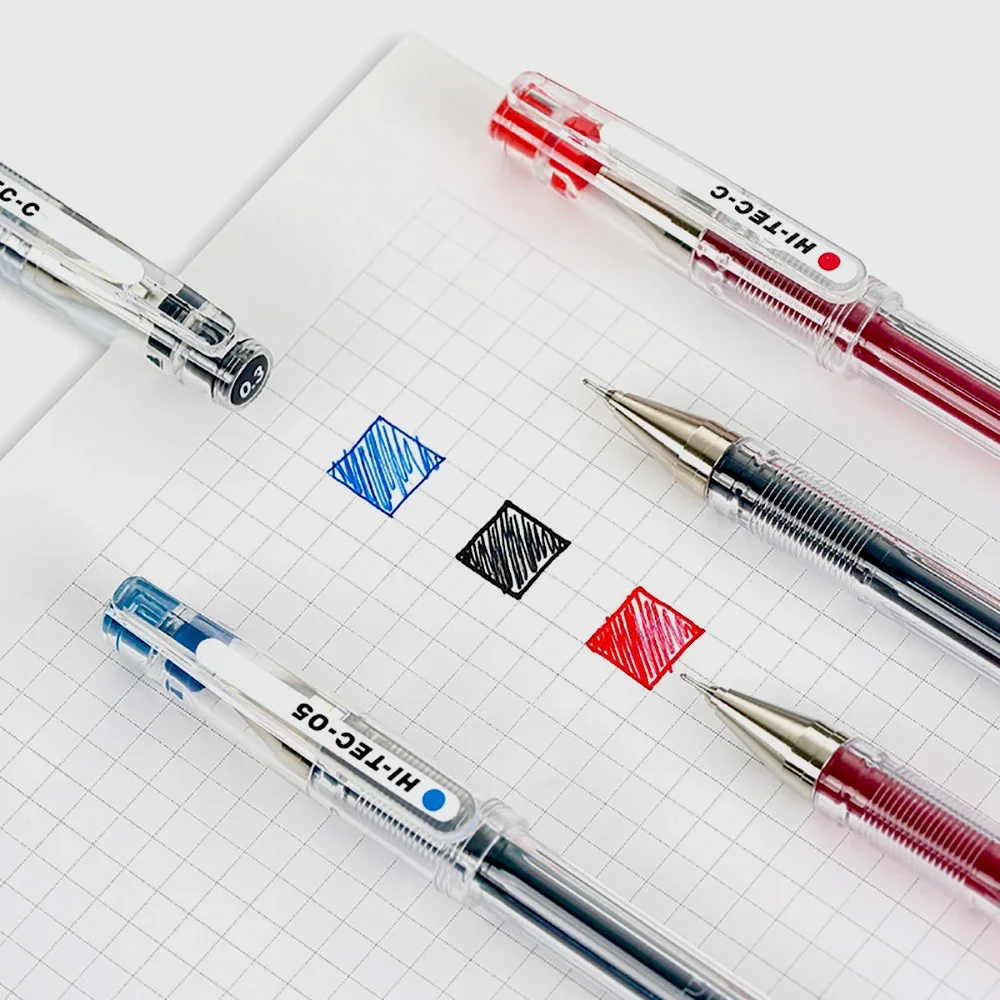 Pilot gelpenna hi-tec-c sprutspets finansiell bötespenna 0.25/0.3/0.4/0.5mm svart penna kontorstillbehör skola japansk brevpapper