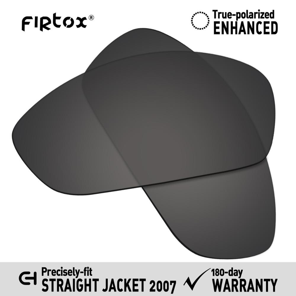 Firtox true  uv400 polariserede linser erstatning for-oakley straight jacket 2007 solbriller (kun kompatibel linse) - flere: Sortpolariseret