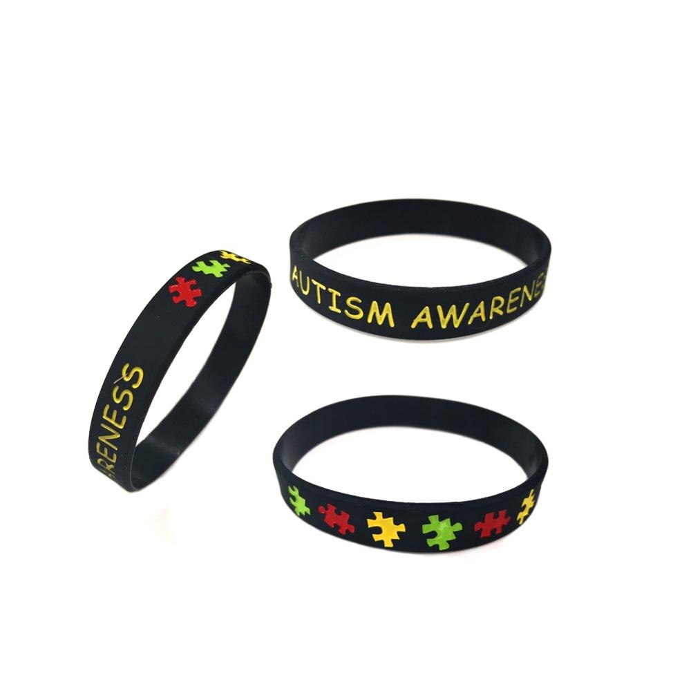 Autism Awareness Bracelet Silicone Rubber Band Elastic Wristbands Jewelry