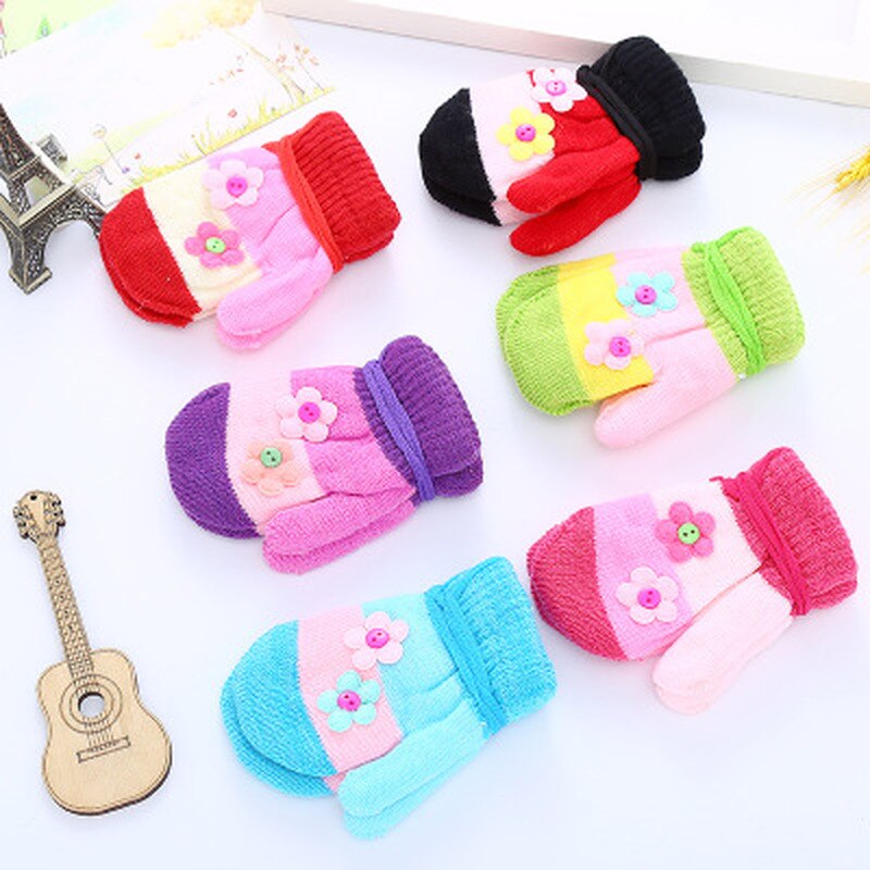 0-3 jahre alt Baby Gestrickte Warme Handschuhe Junge/Mädchen Nette Karikatur Winter Baby Nette Finger Handschuhe freundlicher der Handschuh Karikatur Handschuhe