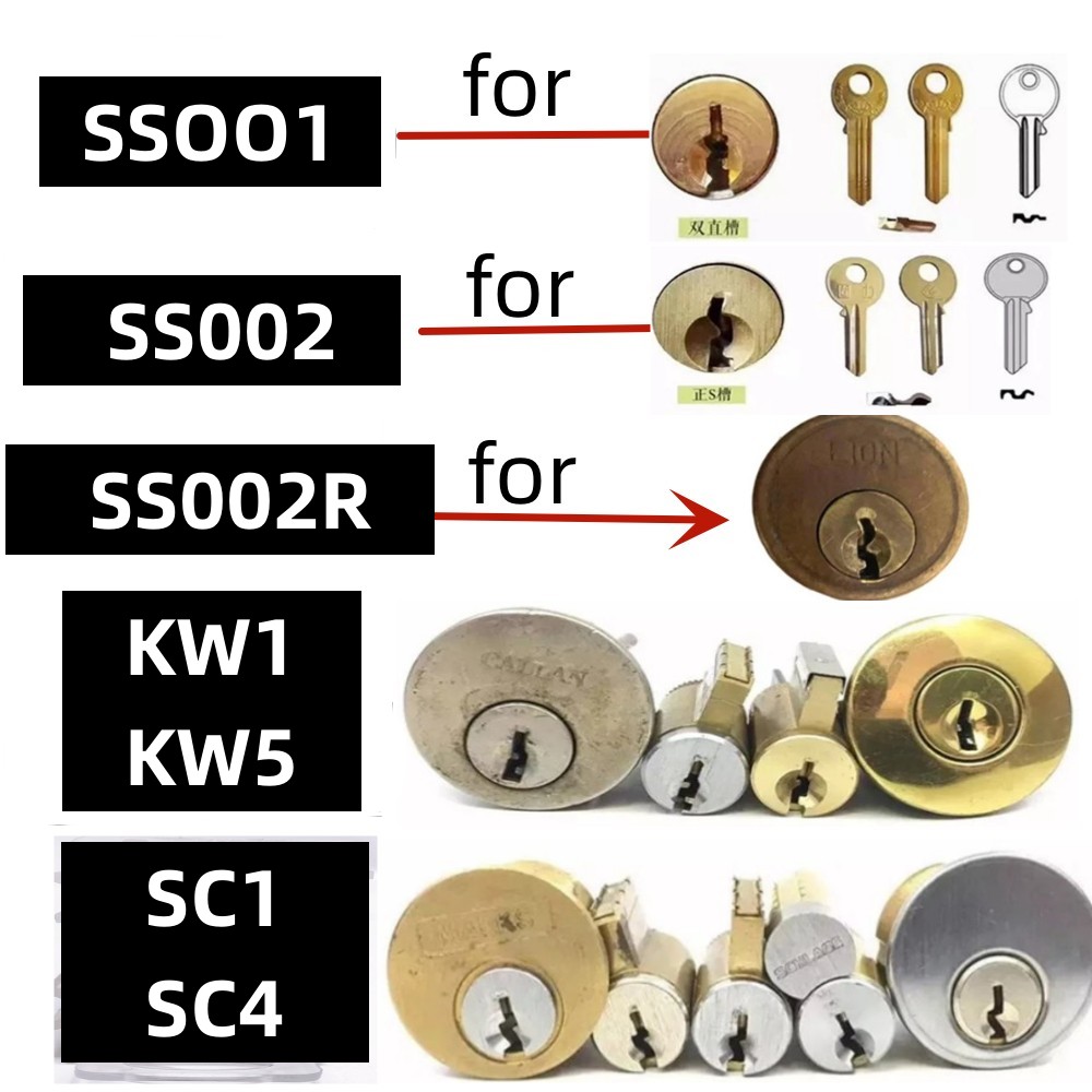 Lishi 2-in-1 gereedschap SS001 SS002 SS002R pro KW1 KW5 SC1 SC4 SC20 R52 R52L M1/MS2 AM5 TE2 Slotenmakergereedschap voor thuisdeur Civiele sloten