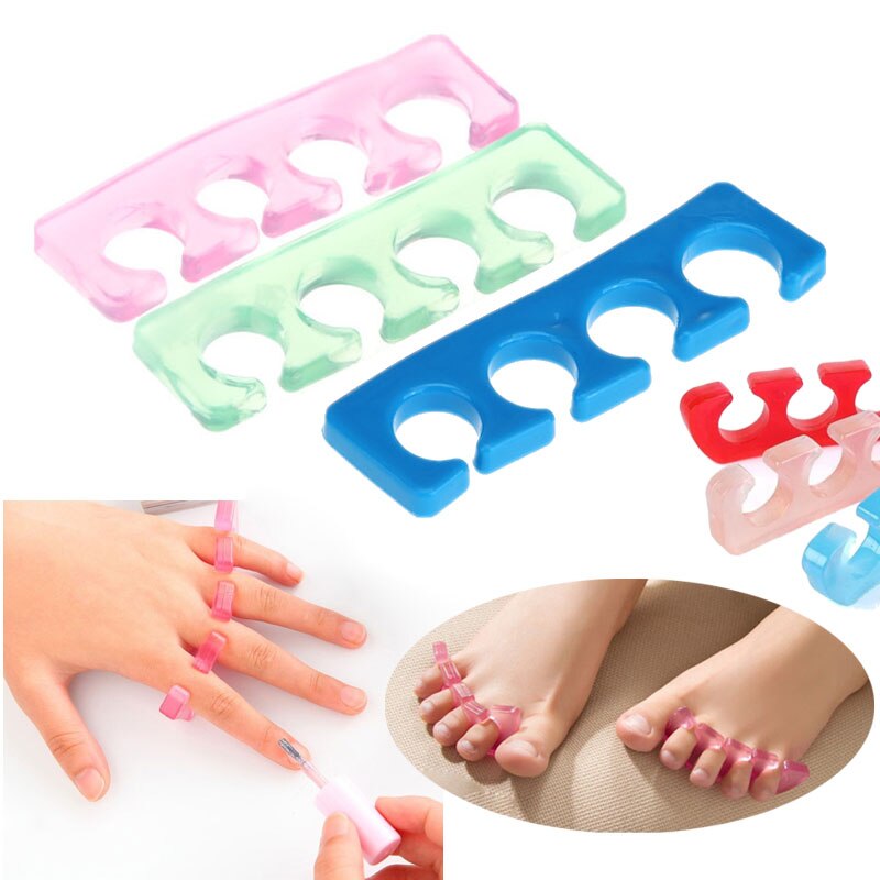 Addfavor tåseparator neglelak maling fingerholder hegn manicure anit-hallux valgus tåkorrektor pedicure fødder tå spacer