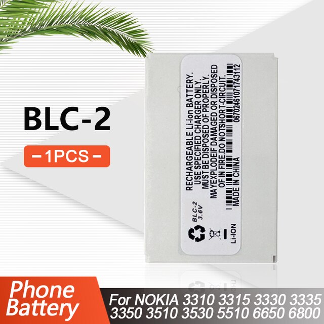 800mAh BLC-2 BLC 2 batteria di ricambio per telefono cellulare Nokia 3310 3330 3410 3510 3510i 3315 3350 3589 6650 6800 6810 5510: 1pezzi