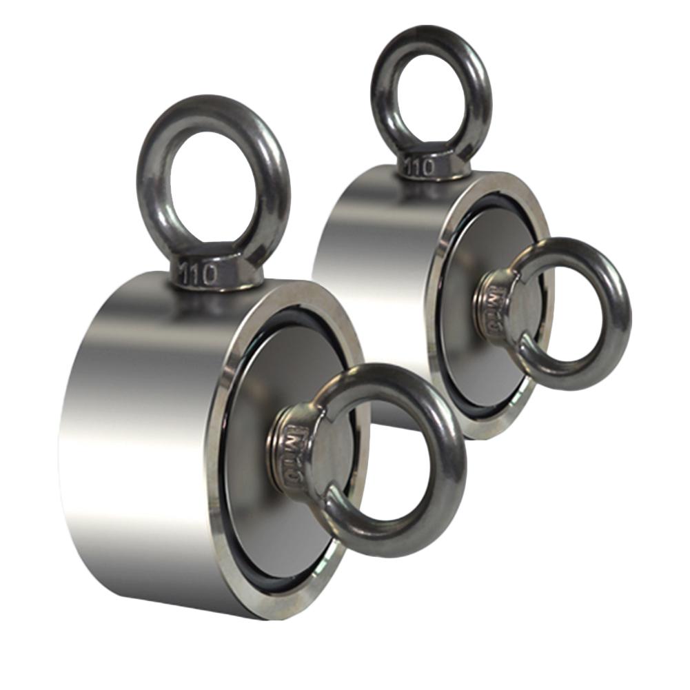 Super Starke Magnet doppelseitige Leistungsstarke Neodym Magnete magnetisch Suche Bergung Angeln Haken Magneten Aimant 80Kg 120Kg 200kg