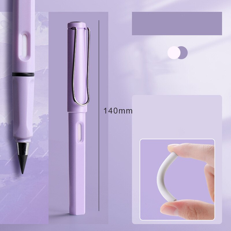 Macaron Farbe Bleistift Unbegrenzte Schreiben Schreibwaren Magie Bleistifte Kunst Skizze Malerei Werkzeuge Kind Büro Schule Liefert: Violett