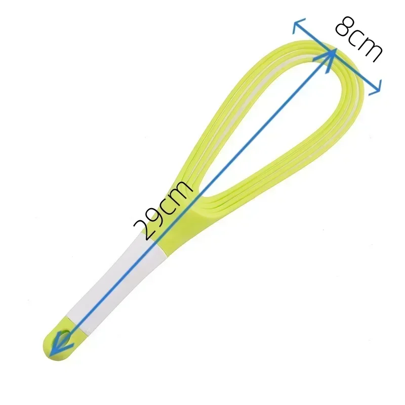 1 stücke Multifunktionale Dreh Manuelle Schneebesen Mixer Mini Kunststoff Küche Ei Schneebesen Backen Werkzeug Ei Rührwerk Silikon Umweltfreundliche: Grün