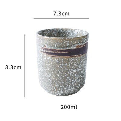 200ml Japanese Style Ceramic Tea Cups Coffee Cups Kiln Pigmented Mugs Creativity Office Teacup Retro Drinkware: Cup 3