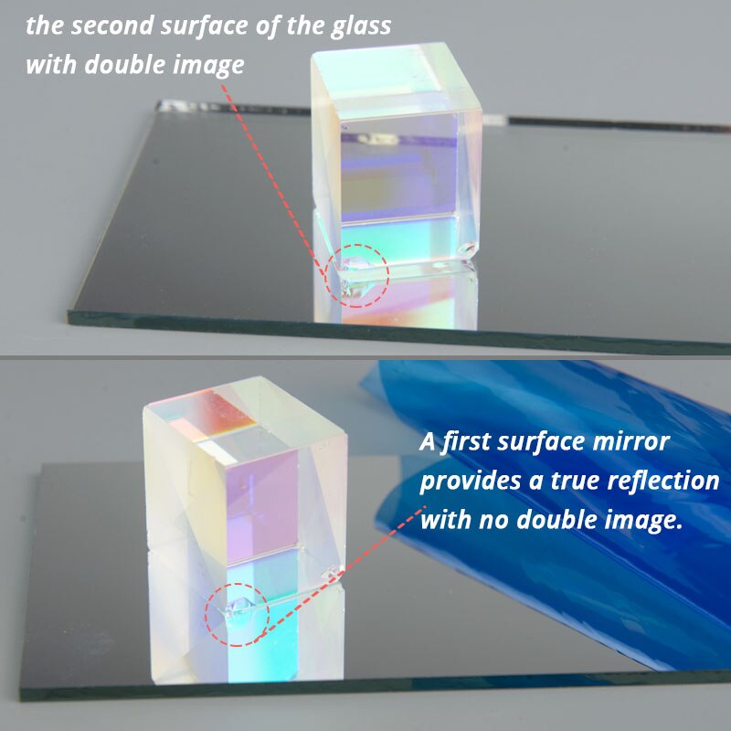 Miroirs de Surface avant optiques, accessoires de projecteur à haute réflectivité, épaisseur de réflecteur de miroir de première Surface 2mm 3mm