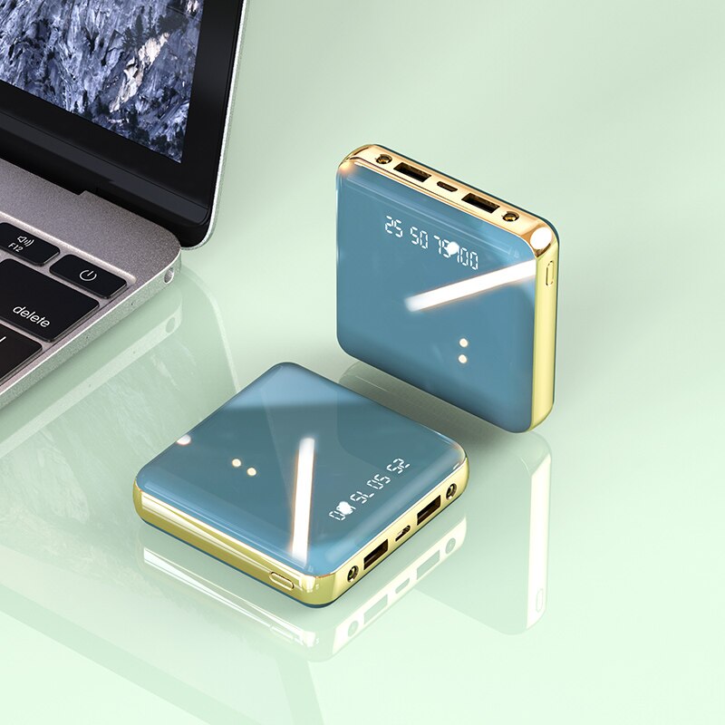 20000mAh Mini Power Bank Fast Charger LCD Type C Dual USB PoverBank External Battery Charger For Xiaomi Mi IPhone6 7 8 X
