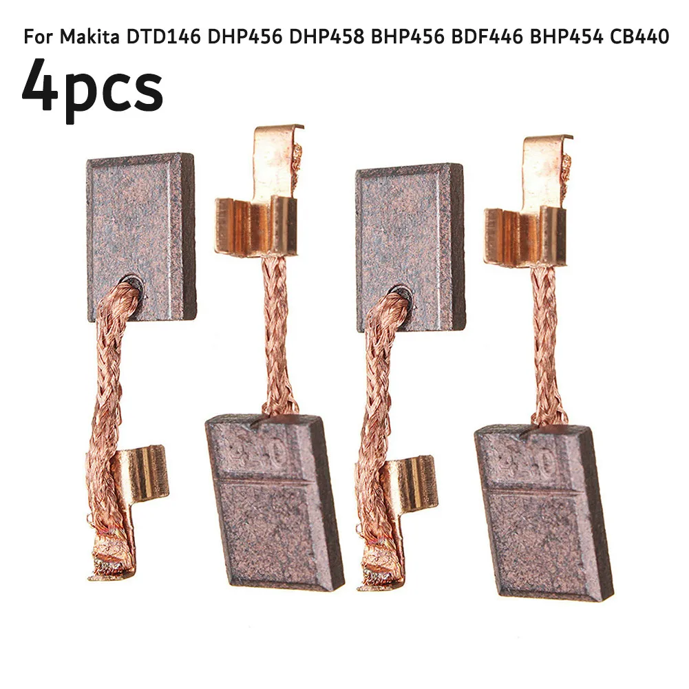 4Pcs Carbon Brushes For DTD146 DHP456 DHP458 BHP456 BDF446 BHP454 CB440 Cordless Electric Hammer Drilling Machine I5397084458
