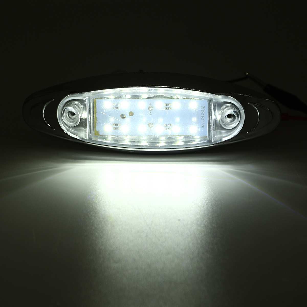 10pcs LED Car Truck Side Marker Light Signal Lamp Clearance Fish Shape for Bus Lorry Van Trailer Amber