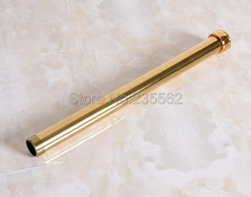 Gold Color Brass Extension Tube Pipe Rod For Rain Shower Faucet Set (G3/4") Lba703