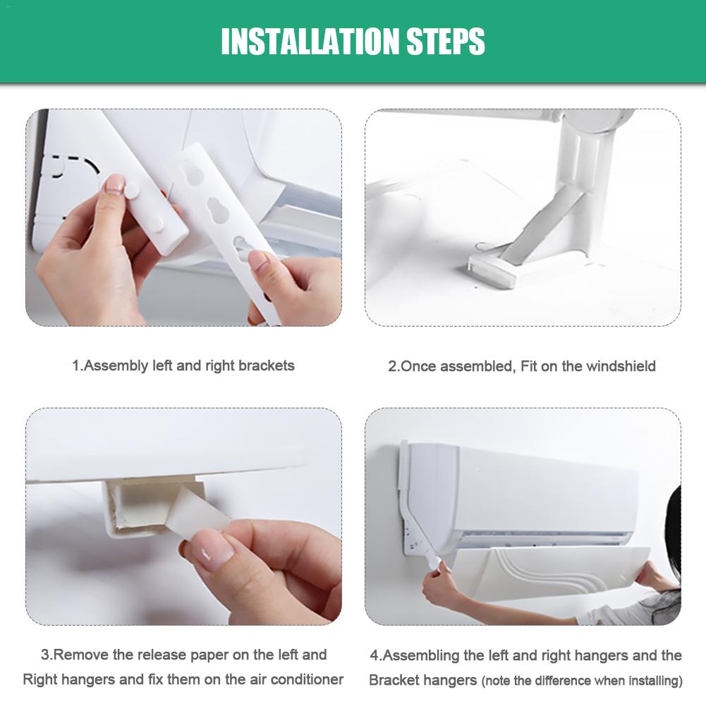 Anti Direct Blowing Retractable Air Conditioner Shield Cold Air Conditioner Wind Deflector Baffle Adjustable Air Guide Cover