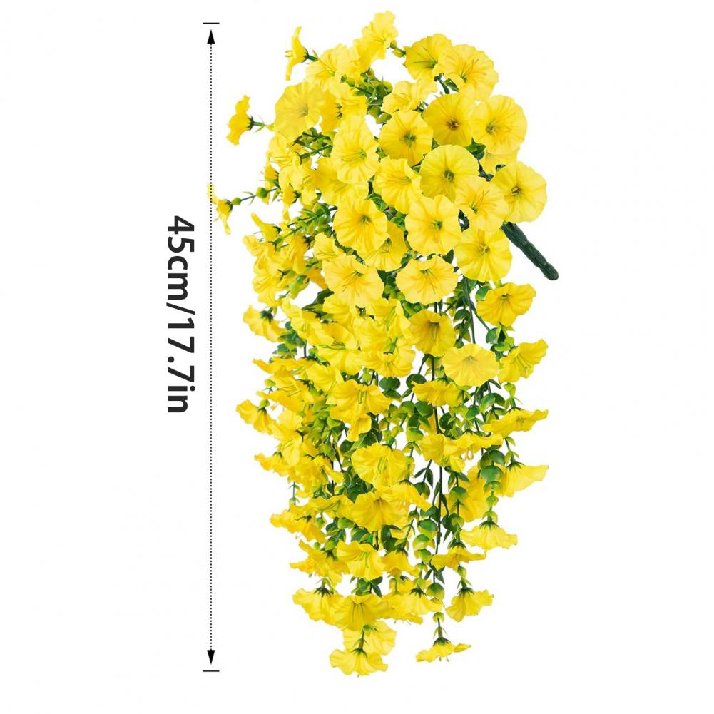 Kunstig hengende petuniablomst utendørs kunstig petunia stripe sommer bryllupsdekor til hage veranda tilbehør kunstig blomst