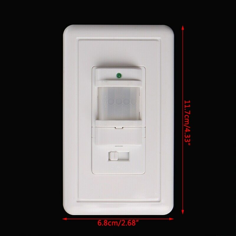 Smart Pir Motion Sensor Switch Ac 85V - 230V Verzonken Infrarood Auto Control On/Off Wall Switch menselijk Lichaam Inductie Detector: Default Title