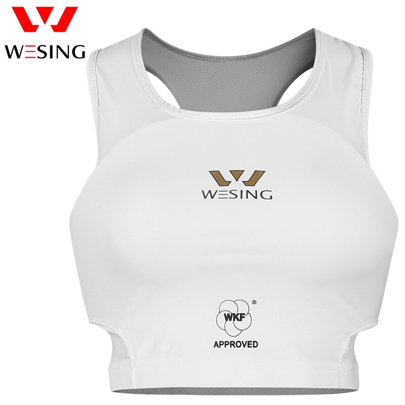 Protector de pecho de Karate para mujeres, Protector corporal de boxeo aprobado por WKF
