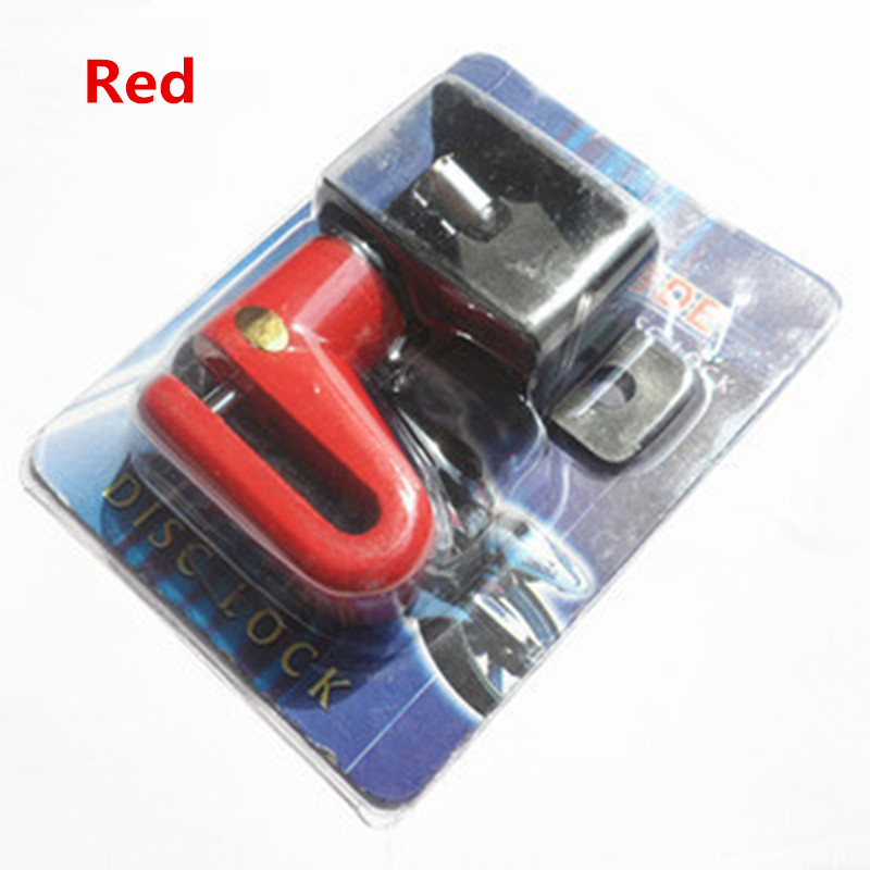 MTB Mountain Road bike BMX bicycle disc brake lock bicycle safety anti-theft lock: red