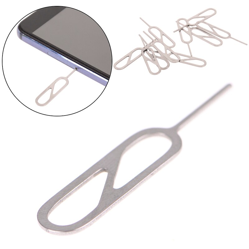 10Pcs Sim Card Tray Removal Eject Pin Key Tool Naald Voor Iphone 7 Plus 8 X Voor Ipad Samsung s7 S8 Voor Huawei Xiaomi