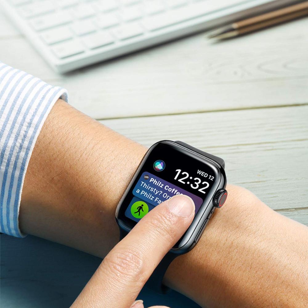 Protecteur d'écran pour Apple Watch 5, Film de couverture complète 11D, 44mm 40mm iWatch série 3 2 1 42mm 38mm, verre, accessoires