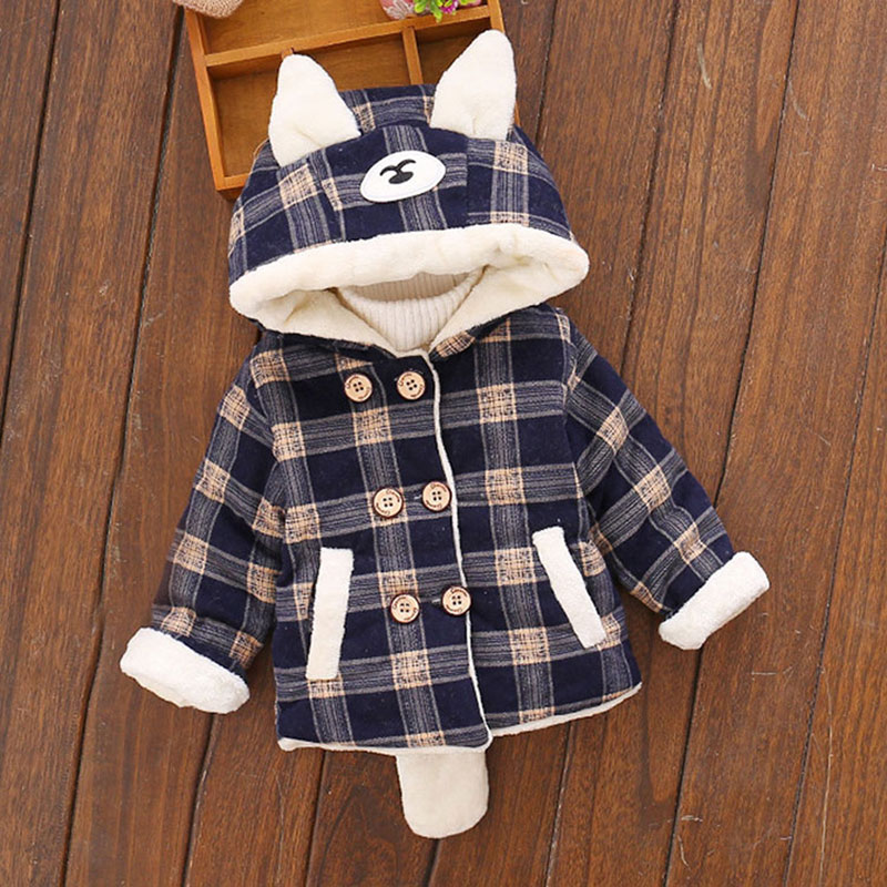 Spring Autumn Hooded Jackets for Newborn Baby Boy Warm Outerwear Child Clothes Pocket Clothing Infant Baby Coats 6-24M