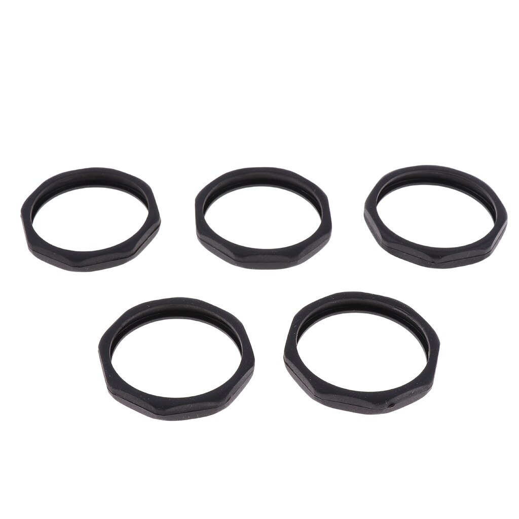 5pcs Microphone Slip Anti-Rolling Protection Ring Mic Silicone Ring