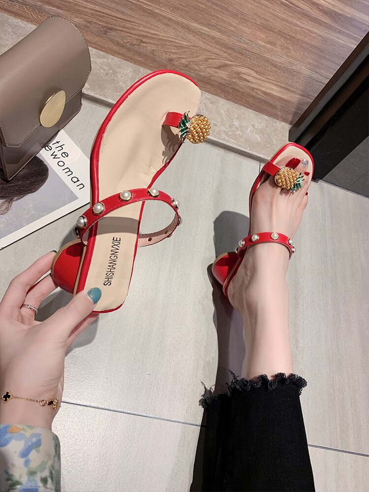 Han Editie Parel Dikke Met De Lente Zomer Slippers