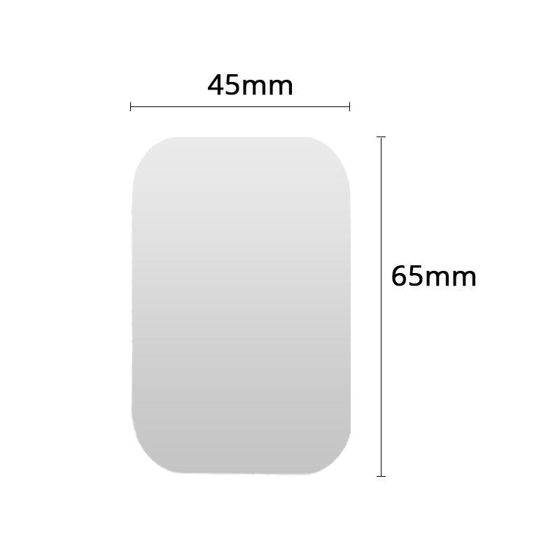 1PCS Car Phone Holder Metal Plate Disk For Magnetic Car Phone Holder iRon Sheet For Magnet Mobile Phone Holder Car Stand Mount: 65x45mm silver