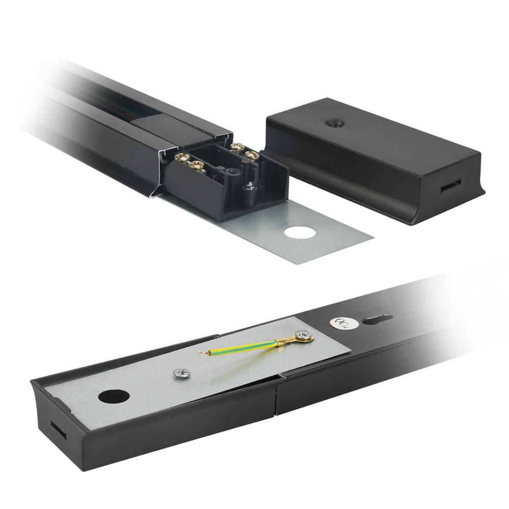 （2pcs/Lot）2 Phase Thick Aluminum 0.5M LED track rail Track light rail with connectors Universal rails track lighting fixture