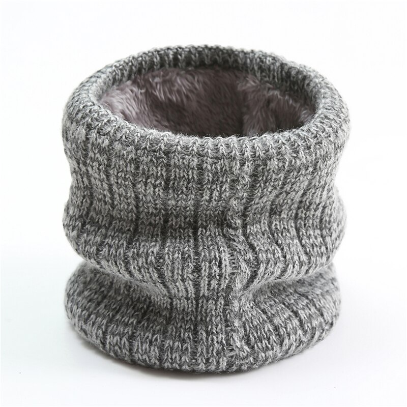 Femmes hiver anneau cou écharpe unisexe infini Snood tricoté écharpes cachemire femme fourrure solide col Bandana