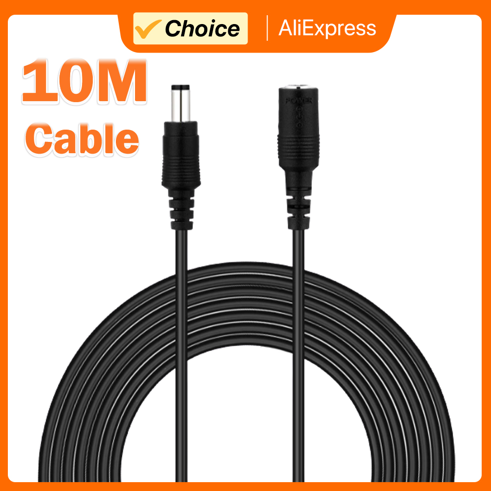 6 Meter Dc 12 V Power 10M Verlengkabel 5.5Mm X 2.1Mm/20 Ft Dc Stekker Voor Cctv Camera 12 Volt Verlengsnoer
