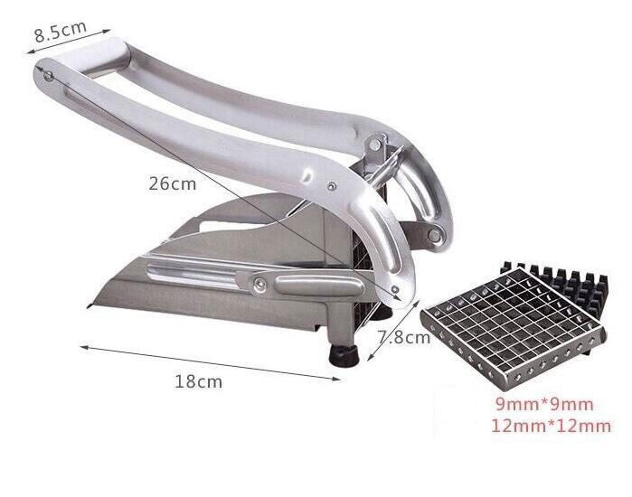 Manual Stainless Steel French Fry Cutter Potato Vegetable Chopper Dicer Cutters Potato Chips Strip Cutting Fries Kitchen Gadgets: Default Title