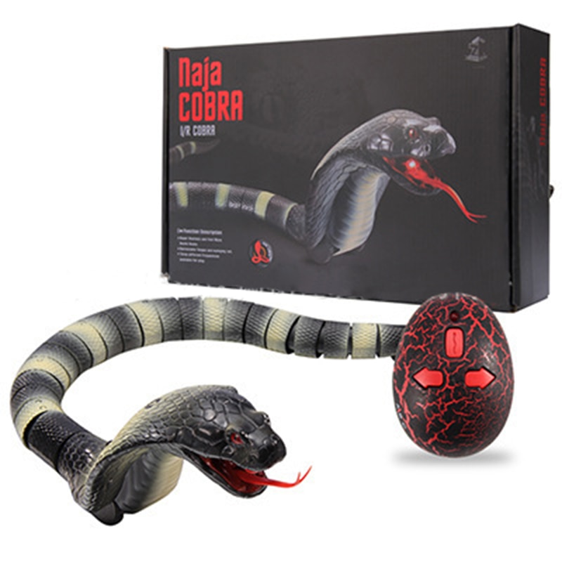 RC Snake Control remoto serpiente electrónica juguetes serpiente simulada inalámbrica novedad juguete niño Halloween Cobra rey