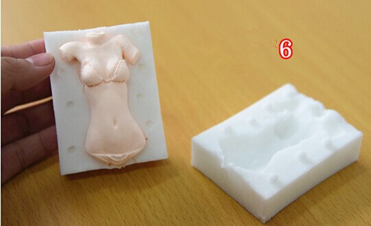 Silicone Mold Body Arm Silicone Mold Leg Silicone Mold 3D Silicone Mold Aroma Stone Moulds Silicone Rubber PRZY Eco-friendly L34