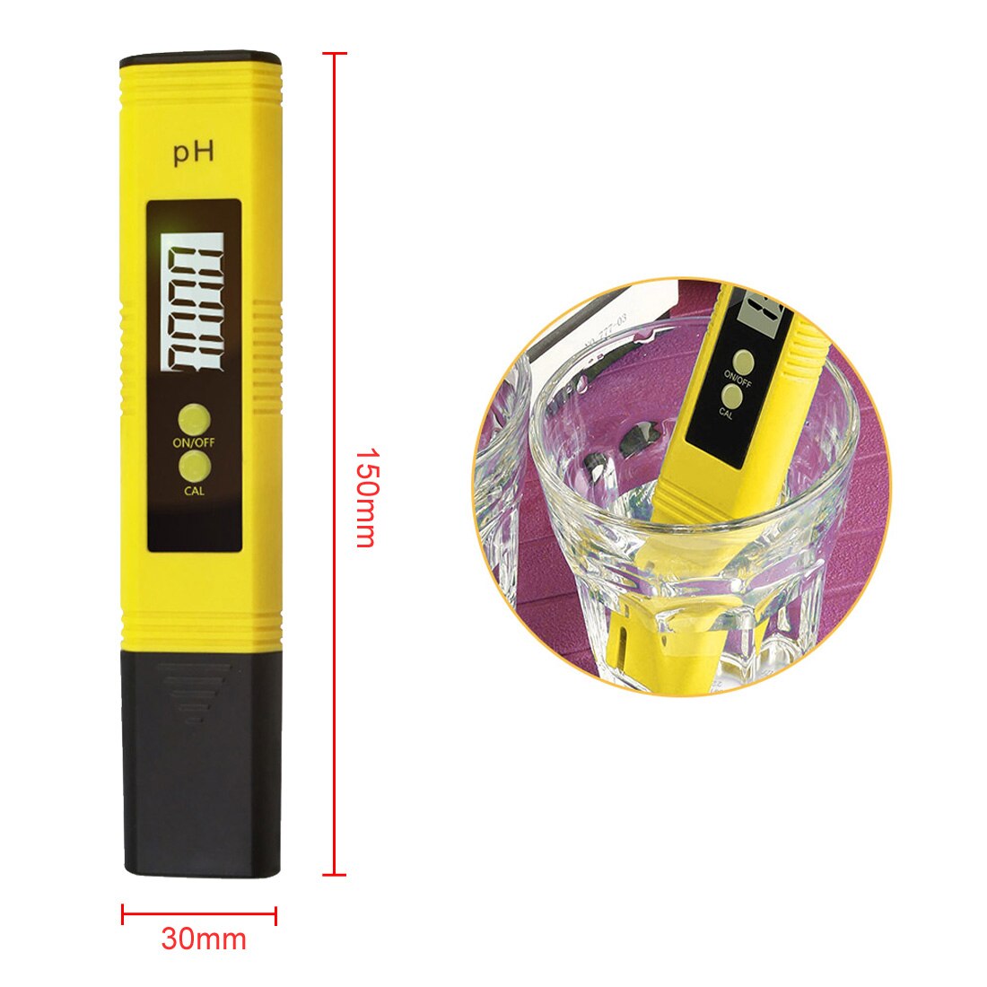 PH /TDS/ EC Tester Pocket Pen Type Water PH Meter Digital Tester 0.0-14.0 PH /0-9990ppm for Aquarium Pool Water Laboratory: PH 0-14