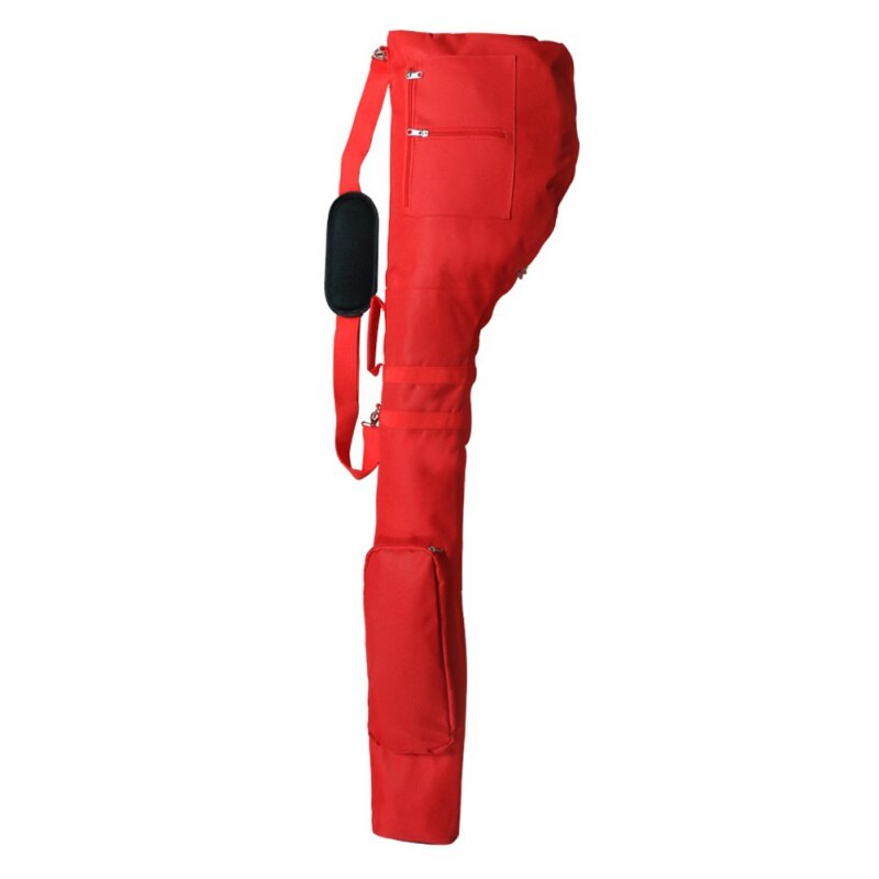 Golf Club Package Soft Foldable Portable Golf Accessories Waterproof Large Capacity Golf Bag: Red