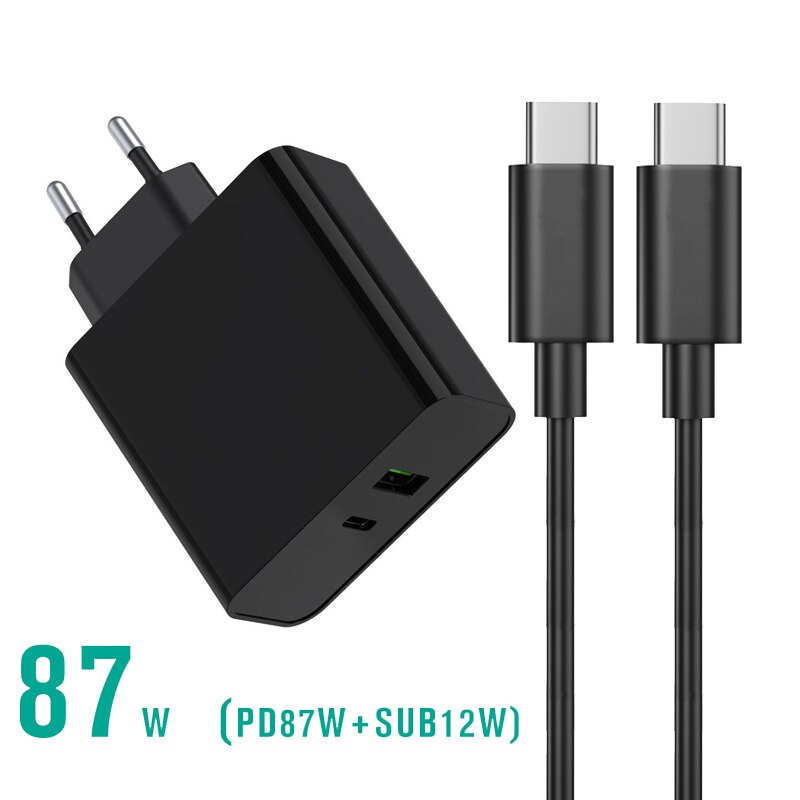 65W 87W 20V 4.25A Usb C Pd Charger Adapter Voor Macbook Pro Air Hp Asus Samsung Lenovo laptop Tablet Telefoon Oplader