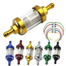 Filtro de combustible de vidrio reutilizable para motocicleta, pantalla Universal de Gas y gasolina, Combo de Motocross, piezas de filtros de aceite, 8MM