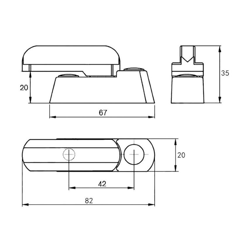 Dinggu plastic steel Aluminium alloy T-lock, steel locks Sash Replacement windows lock SecurityWindow and Door flat doors o C3F5