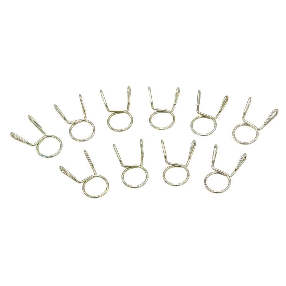 10X Brandstofslangen Tubing Lente Clip Klem 7 Mm Voor Motorfiets Atv Scooter