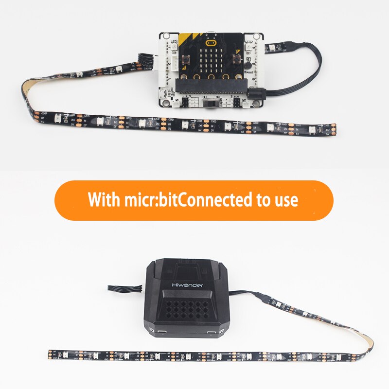 Newest RGB Light Belt/Arduino Microbit is suitable for programmable / 0.5 meters long with adhesive