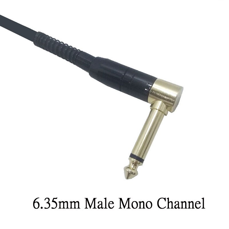 Mono Channel Right Angle 6.35mm Male to 6.35mm Female Jack Plug 20CM Extension Audio Cable Adapter for speakers microphone Mixer