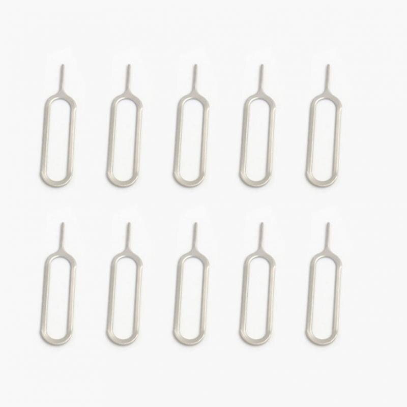 10 pcs Sim Card Eject Pin Key Tool Needle SIM Card Tray Holder Eject Pin for iPhone7 6 5 For Xiaomi For Samsung