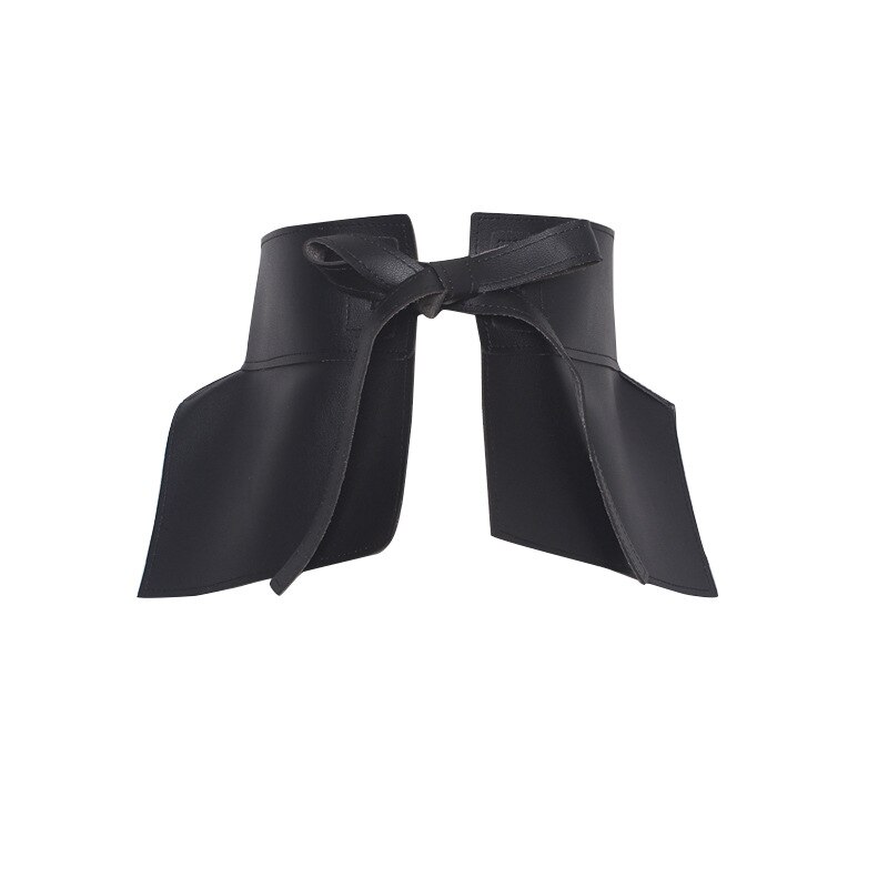 Zwarte kerstman riem leather look volwassen