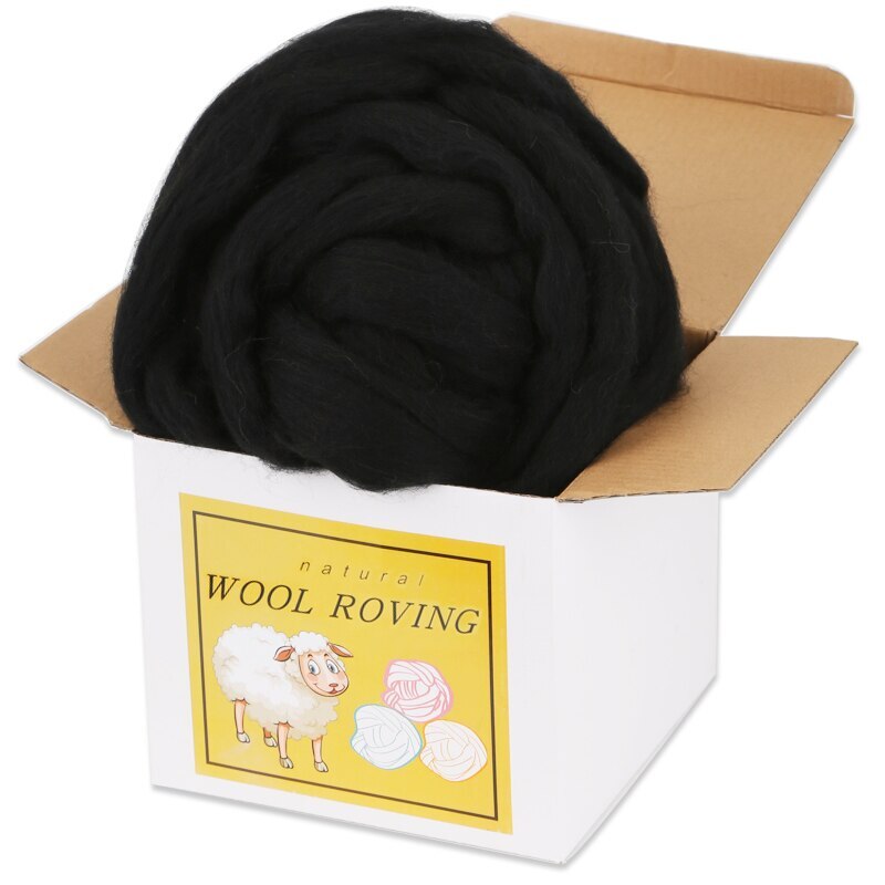Nonvor DIY Craft Wool Roving Bulk Super Merino Felting Chunky Yarn, Wool Roving Top for Needle Felting, Soft Feltin Supplies