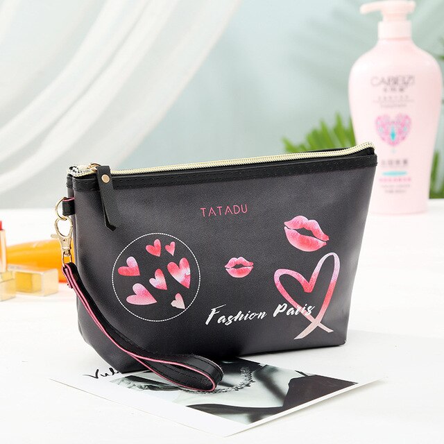 PU Leather Portable Women kosmetyczka z lustrem torby podróżne kosmetyczki organizuj torebkę wodoodporna kosmetyczka: C5
