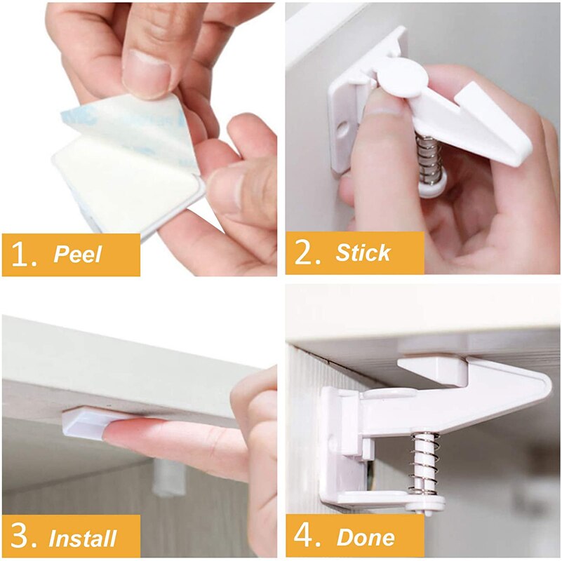 Children Protection Baby Security Lock for Kids Drawer Cabinet Door Safety Lock 10Pcs/set